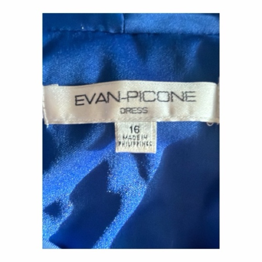 Evan Picone Women’s Sleeveless Royal Blue Midi Dress Size 16 - Picture 7 of 8